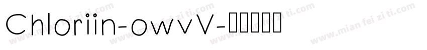 Chloriin-owvV字体转换