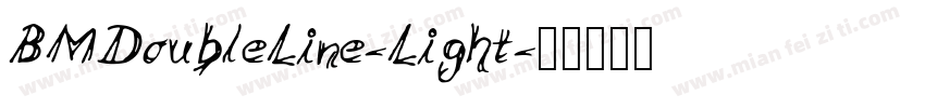 BMDoubleLine-Light字体转换