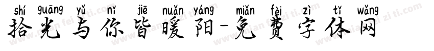 拾光与你皆暖阳字体转换