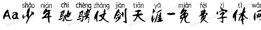 Aa少年驰骋仗剑天涯字体转换