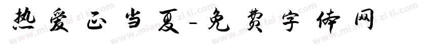 热爱正当夏字体转换