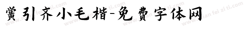 黄引齐小毛楷字体转换