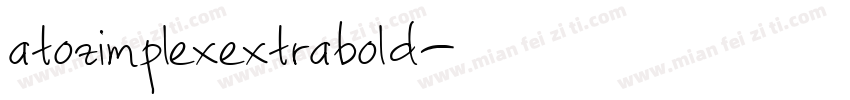 atozimplexextrabold字体转换