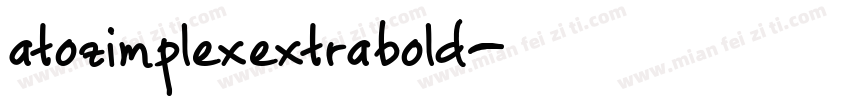 atozimplexextrabold字体转换