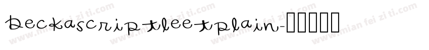 beckascriptleetplain字体转换