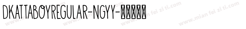 DkAttaboyRegular-nGyY字体转换