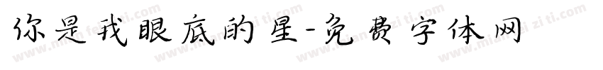 你是我眼底的星字体转换