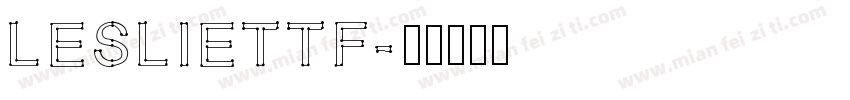 LESLIETTF字体转换