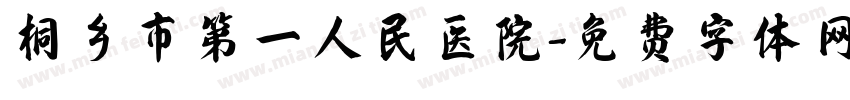 桐乡市第一人民医院字体转换
