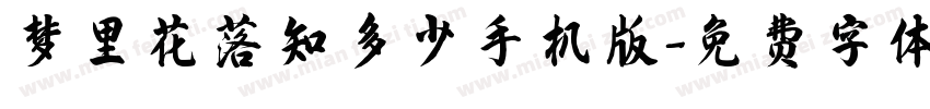 梦里花落知多少手机版字体转换
