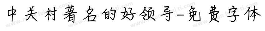 中关村著名的好领导字体转换
