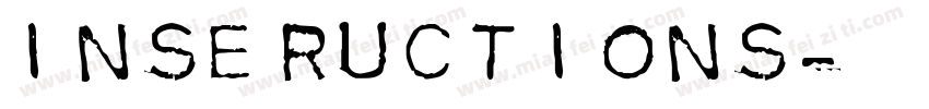 INSERUCTIONS字体转换