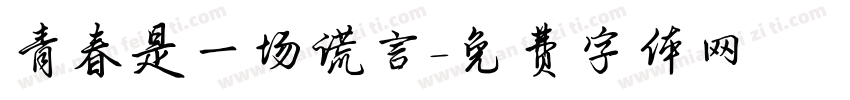 青春是一场谎言字体转换
