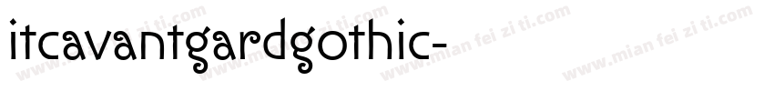 itcavantgardgothic字体转换