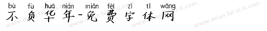 不负华年字体转换