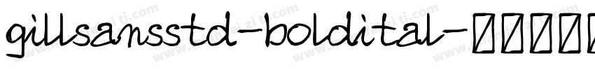 gillsansstd-boldital字体转换