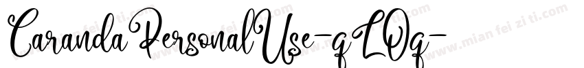 CarandaPersonalUse-qLOq字体转换
