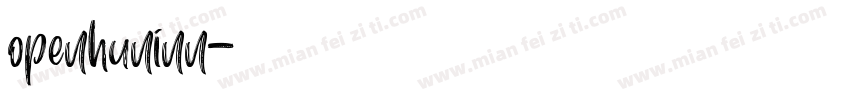 openhuninn字体转换