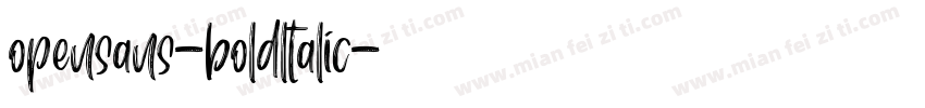 opensans-boldltalic字体转换