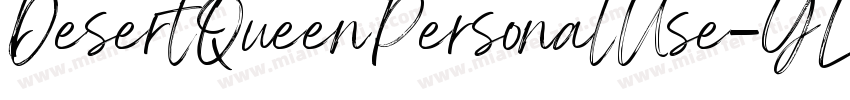 DesertQueenPersonalUse-YLx8字体转换