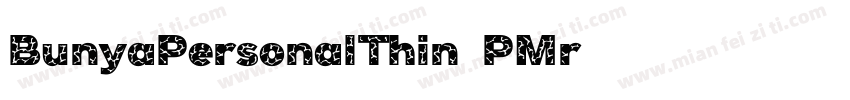BunyaPersonalThin-PMr2字体转换