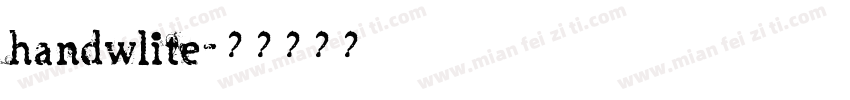 handwlite字体转换