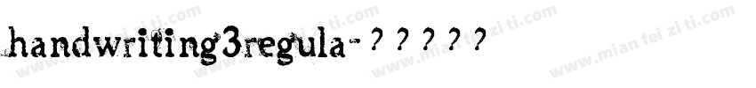 handwriting3regula字体转换