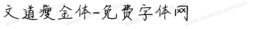 文道瘦金体字体转换