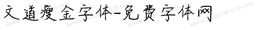 文道瘦金字体字体转换