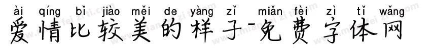 爱情比较美的样子字体转换