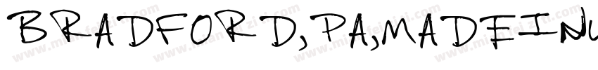 BRADFORD,PA,MADEINU.字体转换