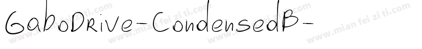 GaboDrive-CondensedB字体转换