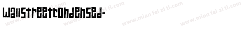 WallStreetCondensed字体转换
