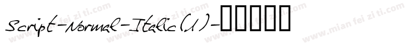 Script-Normal-Italic(1)字体转换