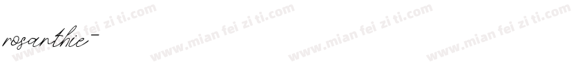 rosanthie字体转换