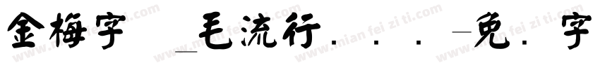 金梅字体_毛流行国际码字体转换