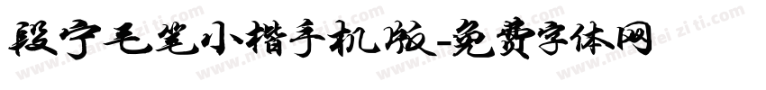 段宁毛笔小楷手机版字体转换