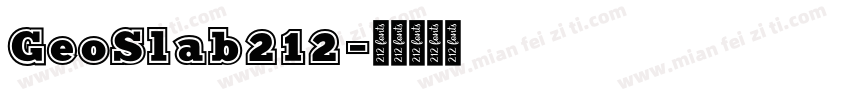 GeoSlab212字体转换