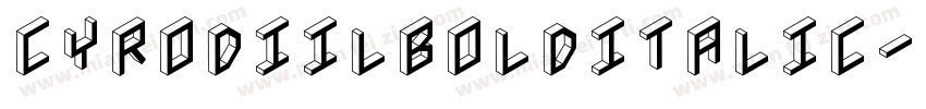 CyrodiilBoldItalic-DR3d字体转换