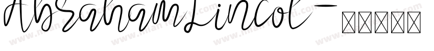AbrahamLincol字体转换
