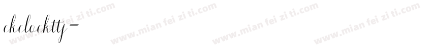 ckclockttf字体转换
