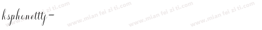 ksphonetttf字体转换