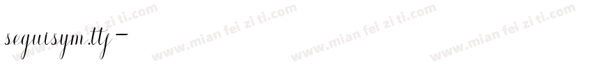 seguisym.ttf字体转换