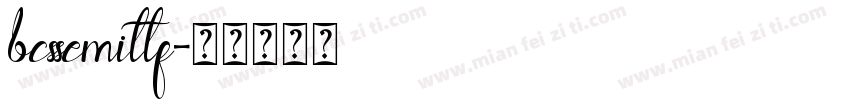 bcssemittf字体转换