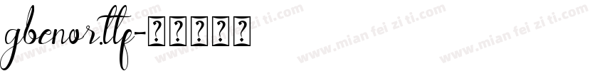 gbenor.ttf字体转换