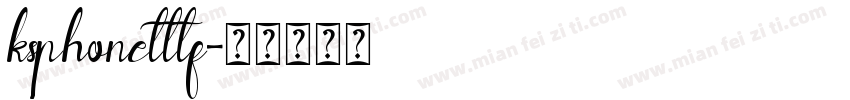 ksphonetttf字体转换