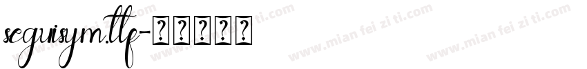 seguisym.ttf字体转换