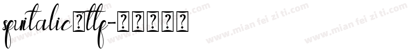 sfuitalic．ttf字体转换