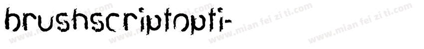 brushscriptopti字体转换