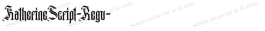 KatherineScript-Regu字体转换